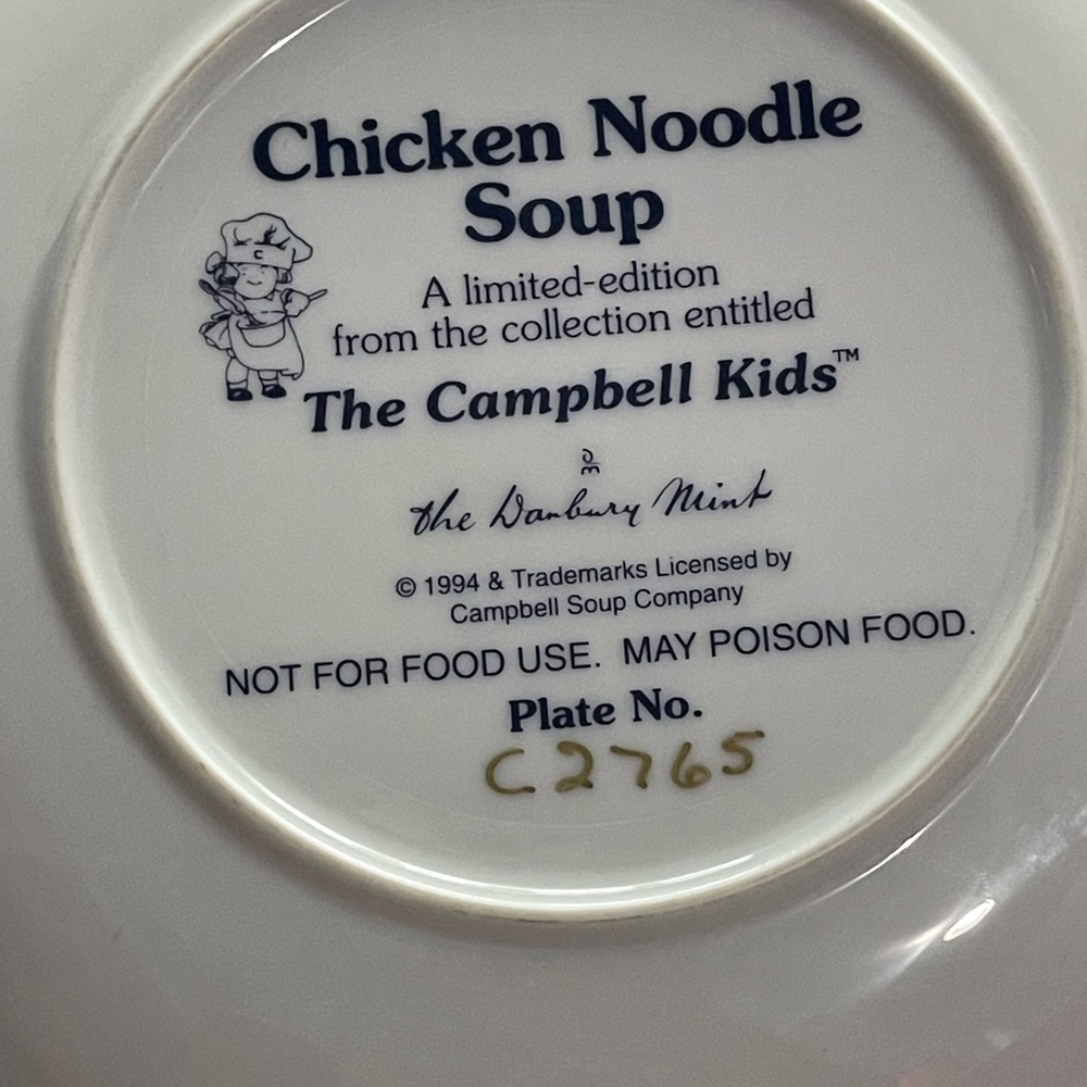 campbell's kids plate c2765